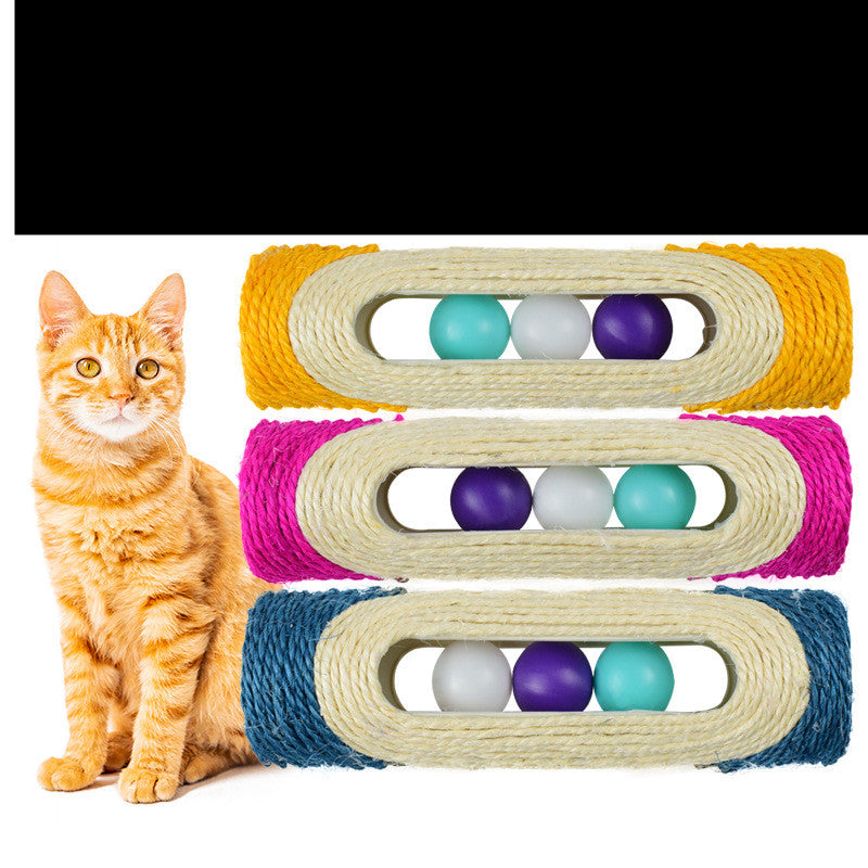 Long Sisal Drum Cat Toys – 3-Piece Scratch & Play Toy Set for Cats