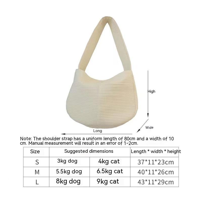 Portable Crossbody Cat Bag – Breathable Canvas Pet Carrier for Travel