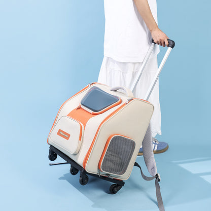 Pet Trolley Bag Panoramic Model Large Capacity Cat Bag