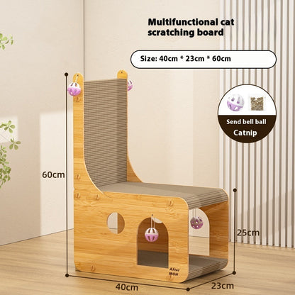 Multifunctional Cat Scratch Board – Corrugated Paper Scratch-Resistant Cat Nest