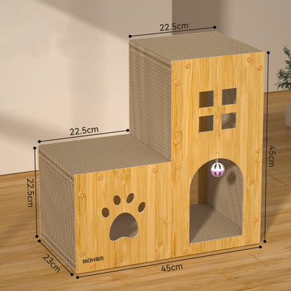 Multifunctional Cat Scratch Board – Corrugated Paper Scratch-Resistant Cat Nest