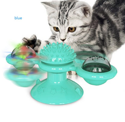 Cat Rotating Windmill Toy – Multi-Function Scratching & Teeth Cleaning Interactive Toy | Pet Supplies Canada