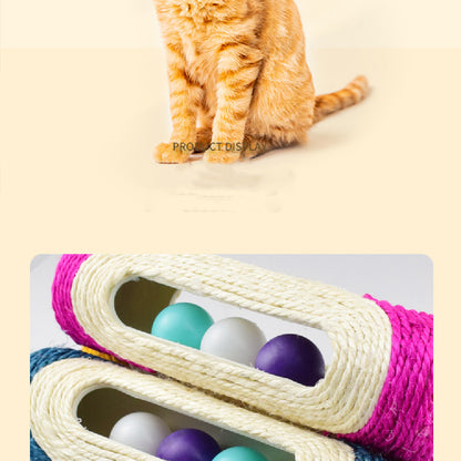 Long Sisal Drum Cat Toys – 3-Piece Scratch & Play Toy Set for Cats