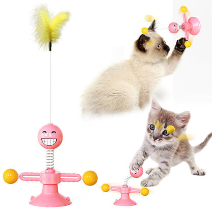 Cat Rotating Windmill Toy – Multi-Function Scratching & Teeth Cleaning Interactive Toy | Pet Supplies Canada