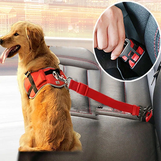 Pet Car Seat Belt (Adjustable ) – Dog & Cat Safety Harness with Lead Clip for Vehicle Travel | Pet Products Canada