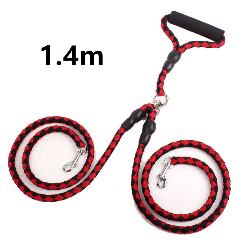 Double-Ended Dog Traction Rope – One Plus Two Leash & Collar for Walking Dogs | Pet Supplies Canada