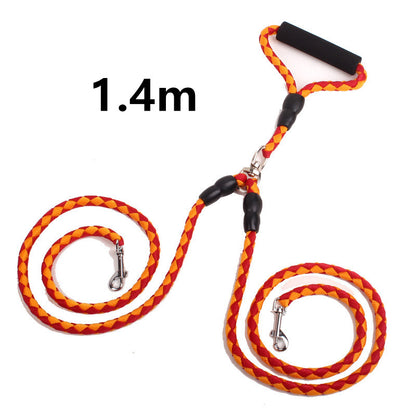 Double-Ended Dog Traction Rope – One Plus Two Leash & Collar for Walking Dogs | Pet Supplies Canada
