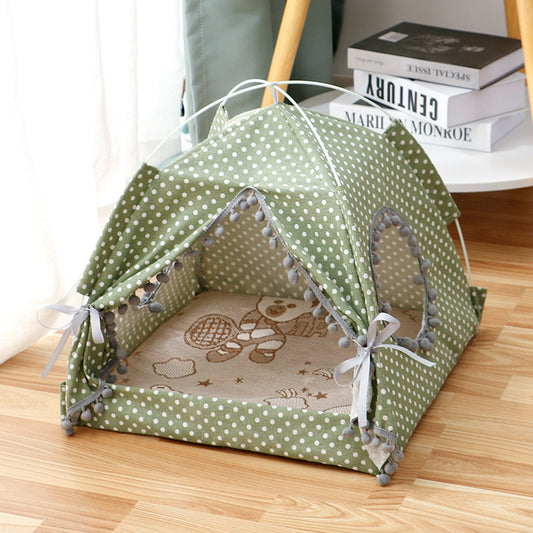 Cat Tent Bed – Enclosed Cat House Cozy Pet Bed for Indoor Cats | Pet Products Canada