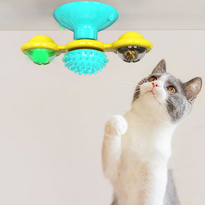 Cat Rotating Windmill Toy – Multi-Function Scratching & Teeth Cleaning Interactive Toy | Pet Supplies Canada