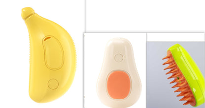 Steamy Cat & Dog Brush – Electric Self-Cleaning Grooming Comb with Massage & Spray | Avocado Shape | Canada