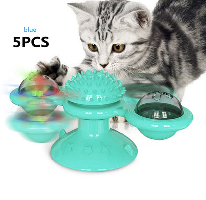 Cat Rotating Windmill Toy – Multi-Function Scratching & Teeth Cleaning Interactive Toy | Pet Supplies Canada