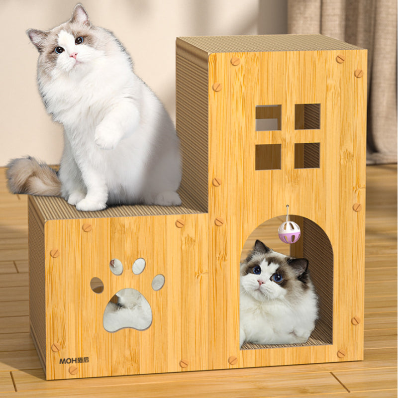 Multifunctional Cat Scratch Board – Corrugated Paper Scratch-Resistant Cat Nest