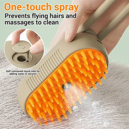 3-in-1 Steam Cat & Dog Brush – Electric Spray Grooming Comb for Hair Removal & Massage | Canada