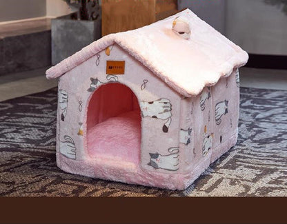 Foldable Dog House – Winter Pet Bed & Enclosed Cave Sofa for Dogs & Cats, Removable Nest | Pet Supplies Canada
