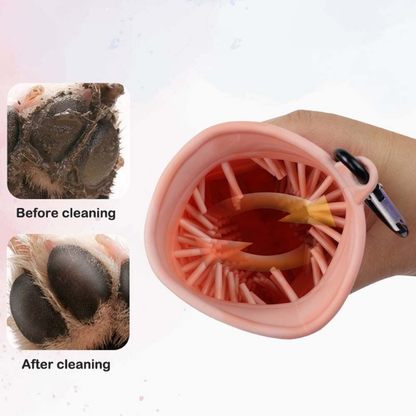 2-in-1 Dog Paw Cleaner Cup – Soft Pet Foot Washer & Brush, Portable Paw Cleaning Bucket | Pet Products Canada