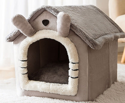 Foldable Dog House – Winter Pet Bed & Enclosed Cave Sofa for Dogs & Cats, Removable Nest | Pet Supplies Canada