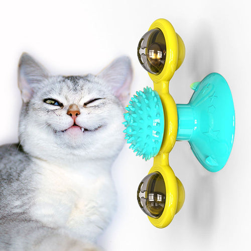 Cat Rotating Windmill Toy – Multi-Function Scratching & Teeth Cleaning Interactive Toy | Pet Supplies Canada