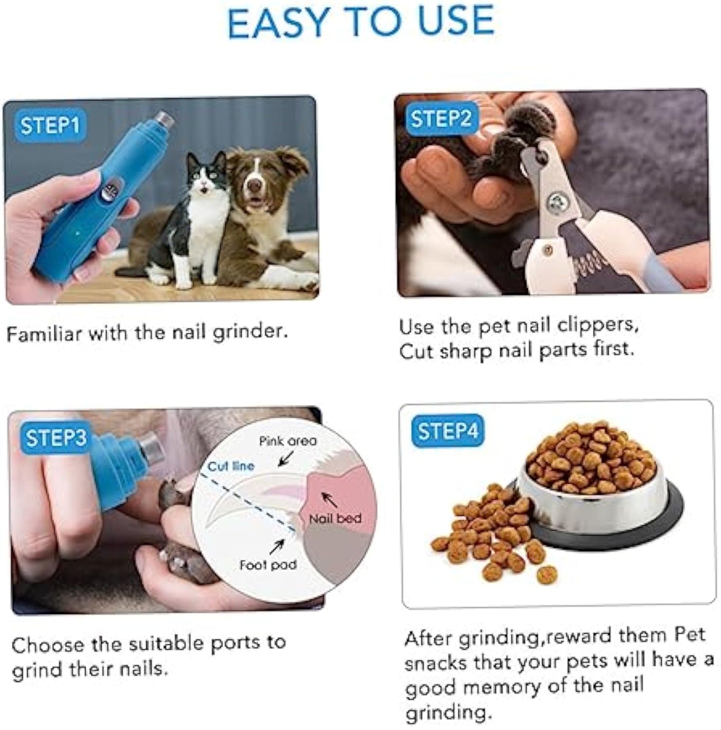 Electric Pet Nail Grinder – Dog & Cat Claw Trimmer, Polisher & Grooming Tool | Canada