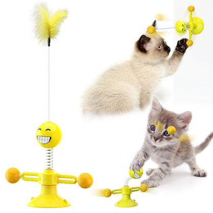 Cat Rotating Windmill Toy – Multi-Function Scratching & Teeth Cleaning Interactive Toy | Pet Supplies Canada