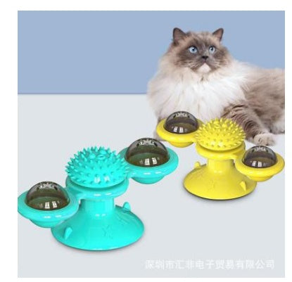 Cat Rotating Windmill Toy – Multi-Function Scratching & Teeth Cleaning Interactive Toy | Pet Supplies Canada