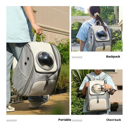 Breathable Cat Backpack Carrier – Outing Travel Carry Bag for Pets