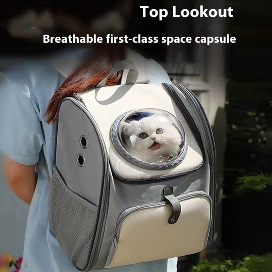 Breathable Cat Backpack Carrier – Outing Travel Carry Bag for Pets