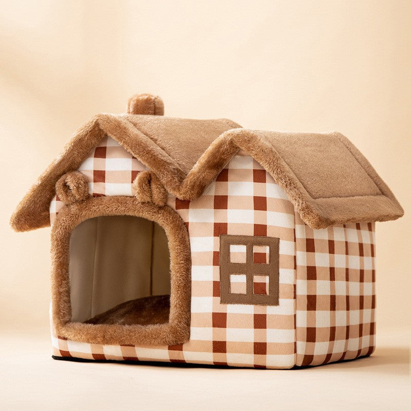 Foldable Dog House – Winter Pet Bed & Enclosed Cave Sofa for Dogs & Cats, Removable Nest | Pet Supplies Canada