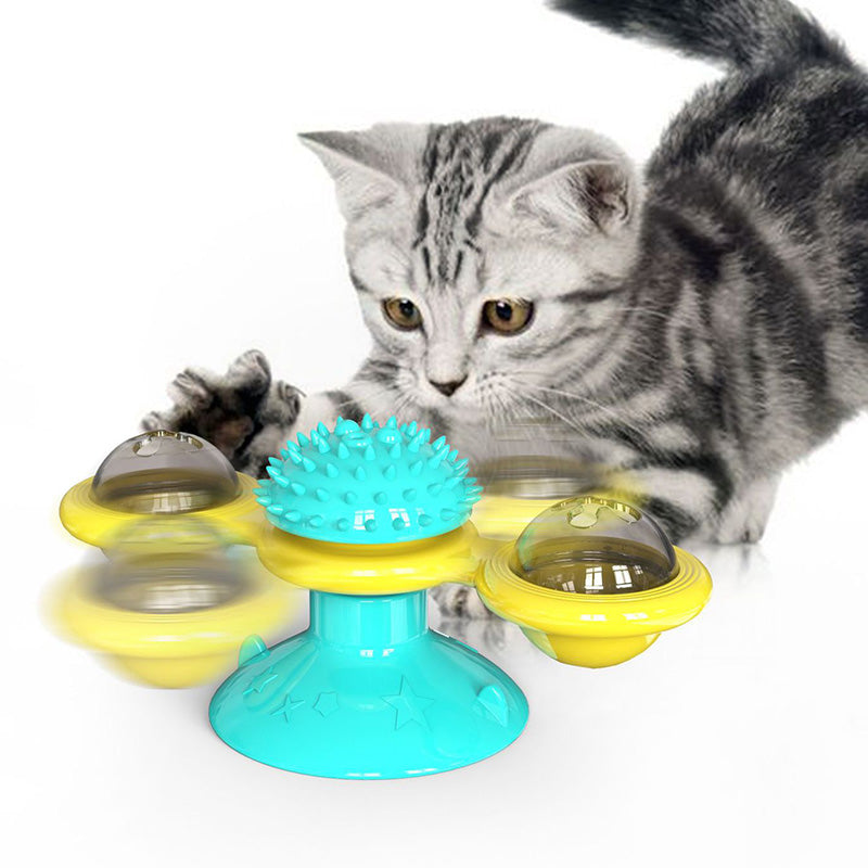 Cat Rotating Windmill Toy – Multi-Function Scratching & Teeth Cleaning Interactive Toy | Pet Supplies Canada