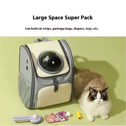 Breathable Cat Backpack Carrier – Outing Travel Carry Bag for Pets