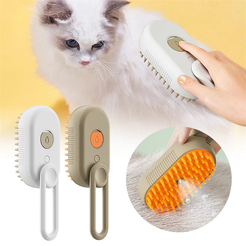3-in-1 Steam Cat & Dog Brush – Electric Spray Grooming Comb for Hair Removal & Massage | Canada