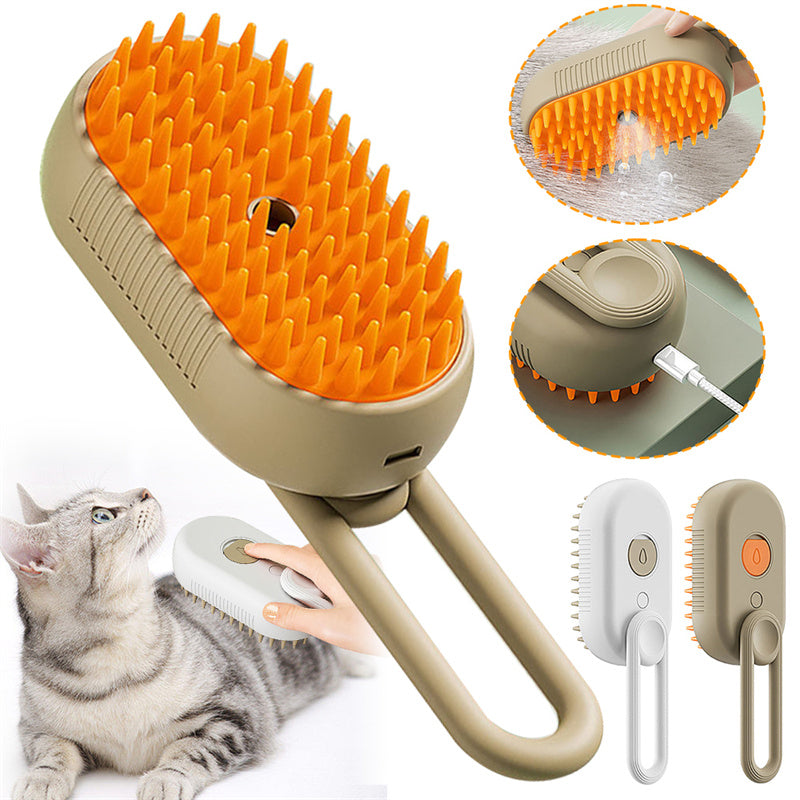 3-in-1 Steam Cat & Dog Brush – Electric Spray Grooming Comb for Hair Removal & Massage | Canada