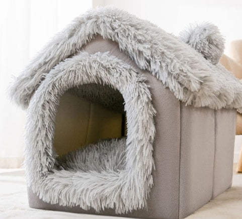 Foldable Dog House – Winter Pet Bed & Enclosed Cave Sofa for Dogs & Cats, Removable Nest | Pet Supplies Canada