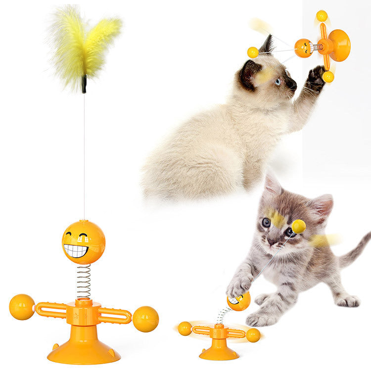 Cat Rotating Windmill Toy – Multi-Function Scratching & Teeth Cleaning Interactive Toy | Pet Supplies Canada