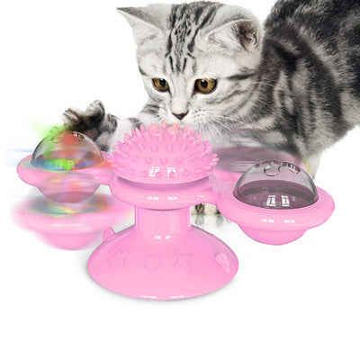 Cat Rotating Windmill Toy – Multi-Function Scratching & Teeth Cleaning Interactive Toy | Pet Supplies Canada
