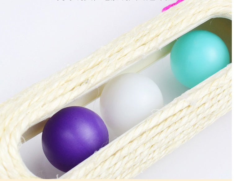 Long Sisal Drum Cat Toys – 3-Piece Scratch & Play Toy Set for Cats