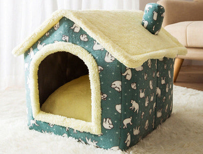 Foldable Dog House – Winter Pet Bed & Enclosed Cave Sofa for Dogs & Cats, Removable Nest | Pet Supplies Canada