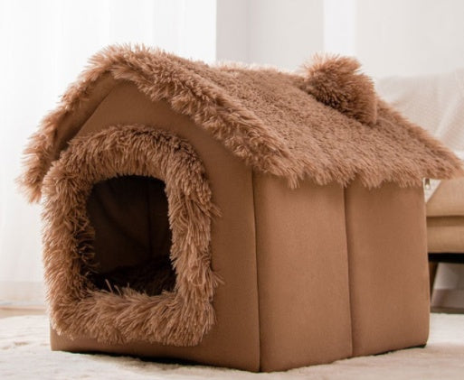 Foldable Dog House – Winter Pet Bed & Enclosed Cave Sofa for Dogs & Cats, Removable Nest | Pet Supplies Canada