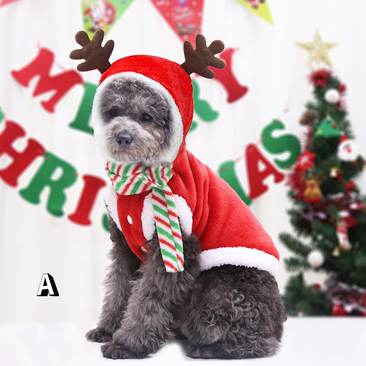 Christmas Pet Supplies – Cotton Cat Clothes, Soft & Comfortable Holiday Wear