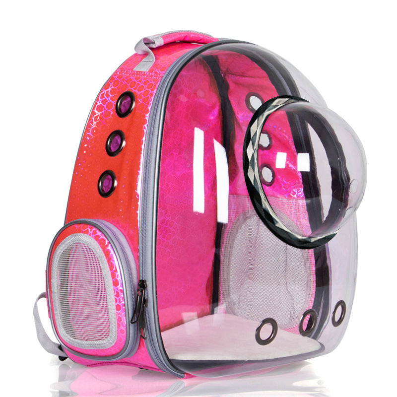 Transparent Panoramic Space Capsule Cat Bag – Breathable Backpack Carrier