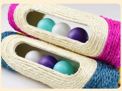 Long Sisal Drum Cat Toys – 3-Piece Scratch & Play Toy Set for Cats