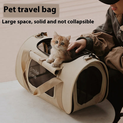Crossbody Cat Bag with Diaper Storage – Portable & Lightweight Pet Carrier