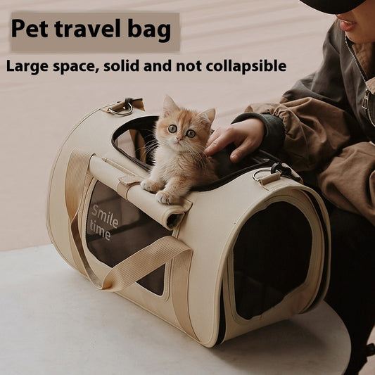 Crossbody Cat Bag with Diaper Storage – Portable & Lightweight Pet Carrier