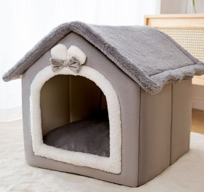 Foldable Dog House – Winter Pet Bed & Enclosed Cave Sofa for Dogs & Cats, Removable Nest | Pet Supplies Canada