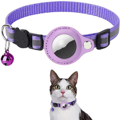 Reflective Waterproof Airtag Collar Holder – Protective Cover for Cats & Dogs | Nylon Kitten & Puppy Collar | Canada