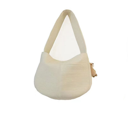 Portable Crossbody Cat Bag – Breathable Canvas Pet Carrier for Travel